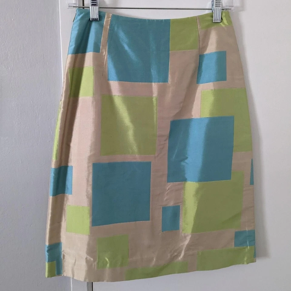 РЕДКАЯ винтажная шелковая юбка Louis Feraud размер 4 - Изображение 3 из 4