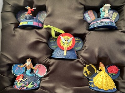 Disney PAINT THE NIGHT Electrical Parade Ear Hat Ornament Set - Retired Set