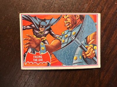 1966 Topps Batman Red/Black/Blue Bat & Riddler/Puzzle/Orange Back