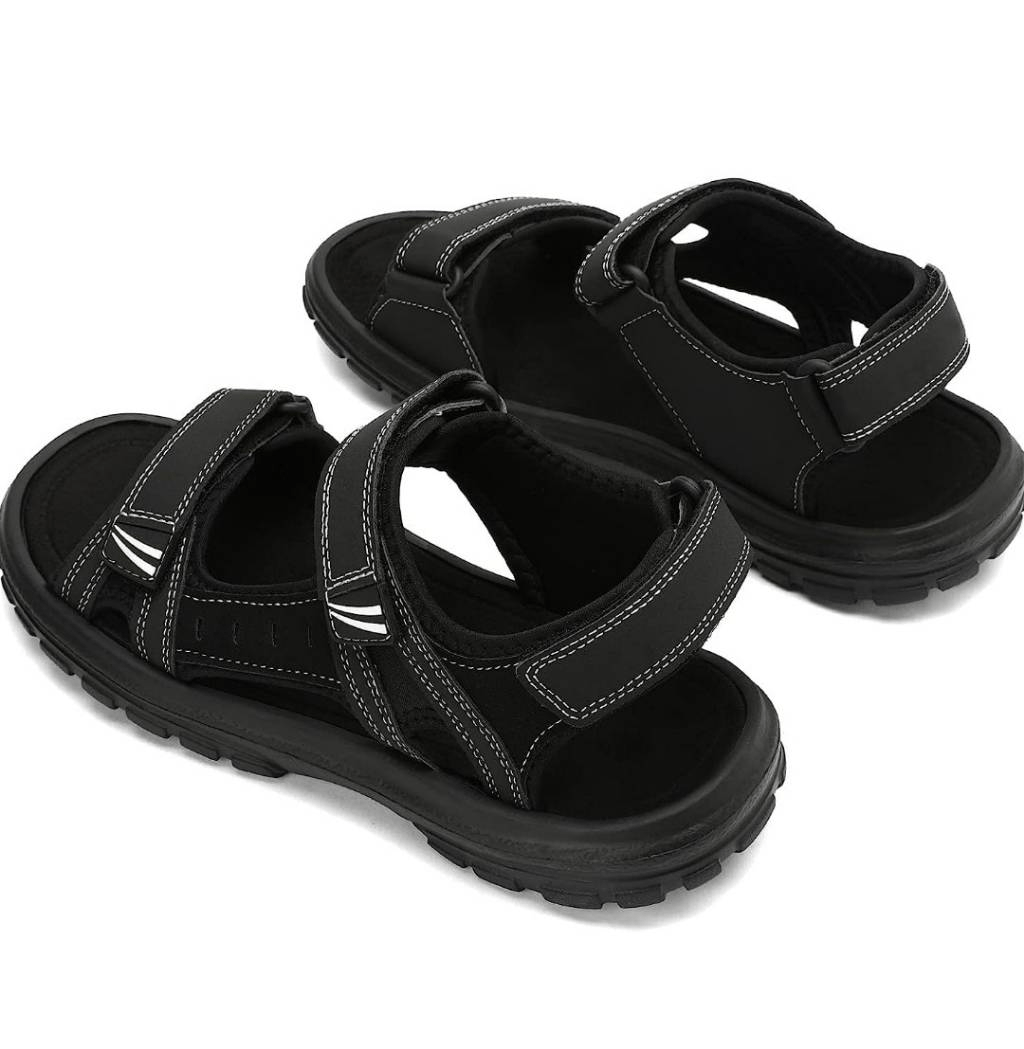 Men Sandals Outdoor Lightweight Anti Slip Waterproof Black 