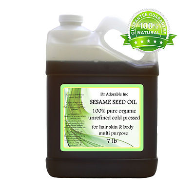 7 LB / 1 Gallon Premium UNREFINED Sesame Seed Oil Pure Organic Cold Pressed Best