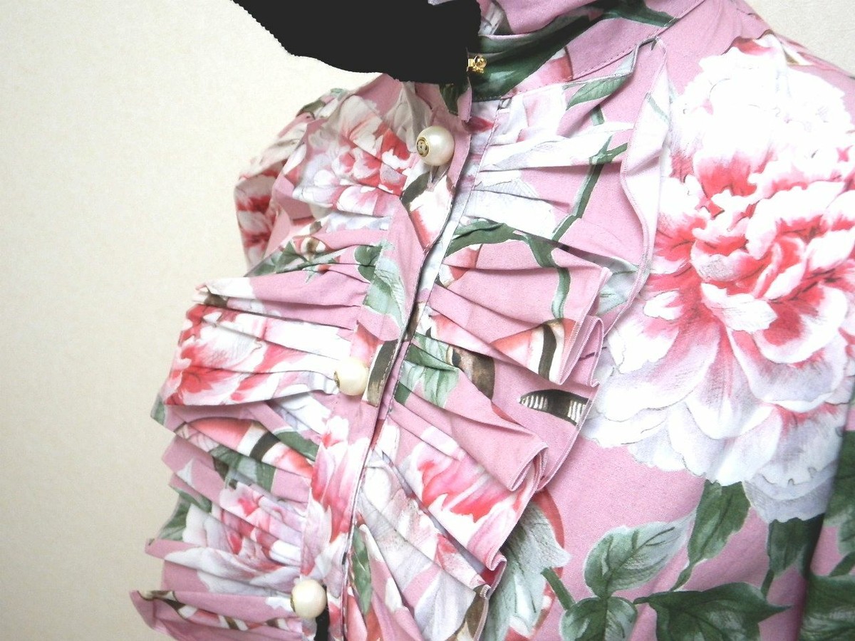 gucci pink snake dress New with Tag GUCCI Dress Ruffle Frill Floral Snake Peony Flora Pink Bow 40