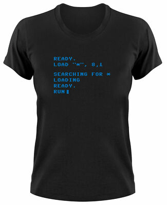 C64 Loading Screen Damen T-Shirt Nerd Geek Computer Retro Gamer Amiga Commodore