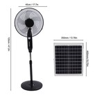 Rechargeable Solar Stand Fan 220V Solar Powered Wide Angle Oscillating