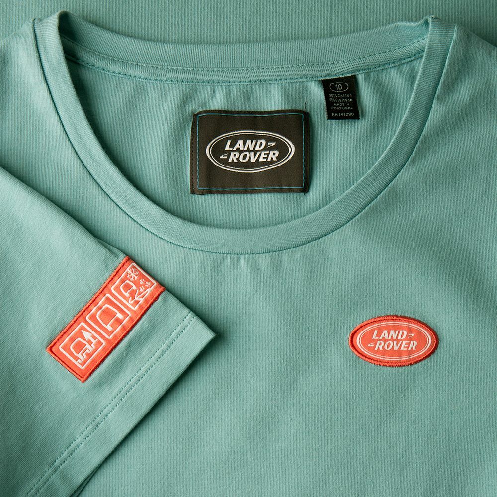 Genuine Land Rover Women's Oval T-shirt-Size 10-18-Teal