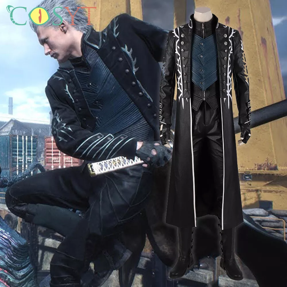  Devil May Cry Dante Cosplay Costume DMC 5 Deluxe Leather Full  Set : Clothing, Shoes & Jewelry