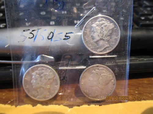 1945 P-D-S Mercury Dime  AU +/AU/AU+