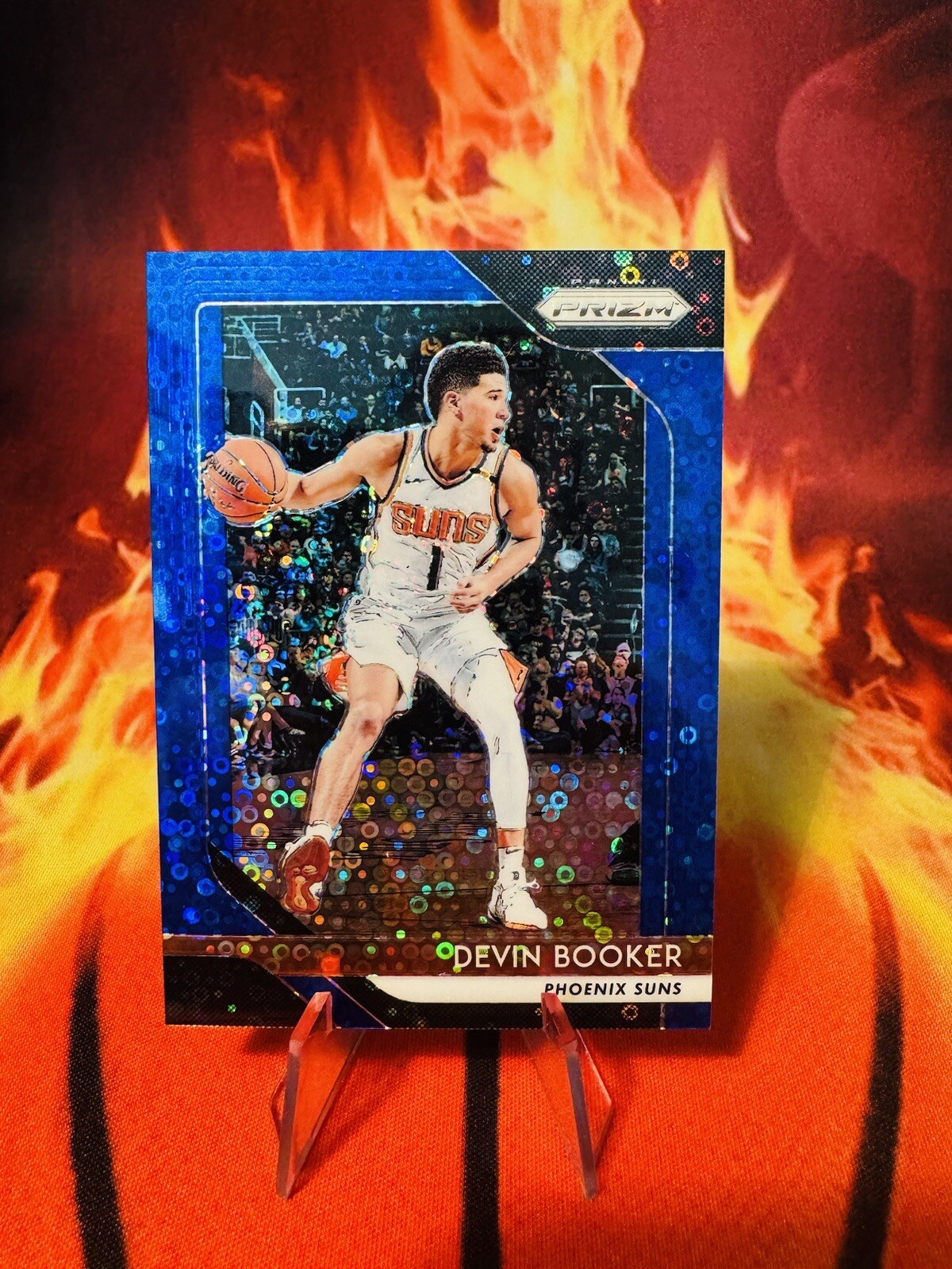 2018 Prizm Basketball Devin Booker #11 Blue Fast Break Prizm /175