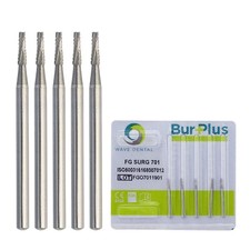 Wave Dental Surgical Length Burs FGOS 701 25mm Tungsten Carbide Taper Fissure