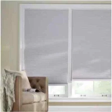 HDC Shadow White Cordless Blackout Cellular Shade - 34 in. W x 72 in. L