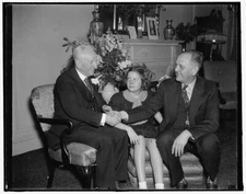 8" x 10" Photo Senator Carter Glass,80th Birthday,Son,Jr,Nancy Boatwright