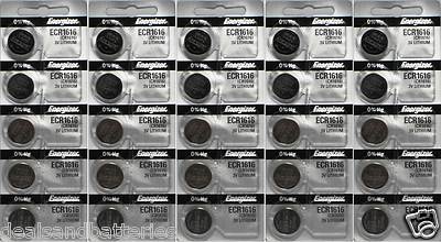 25 Energizer CR1616 -- 3V Lithium Coin Cell Battery, DL1616, ECR1616