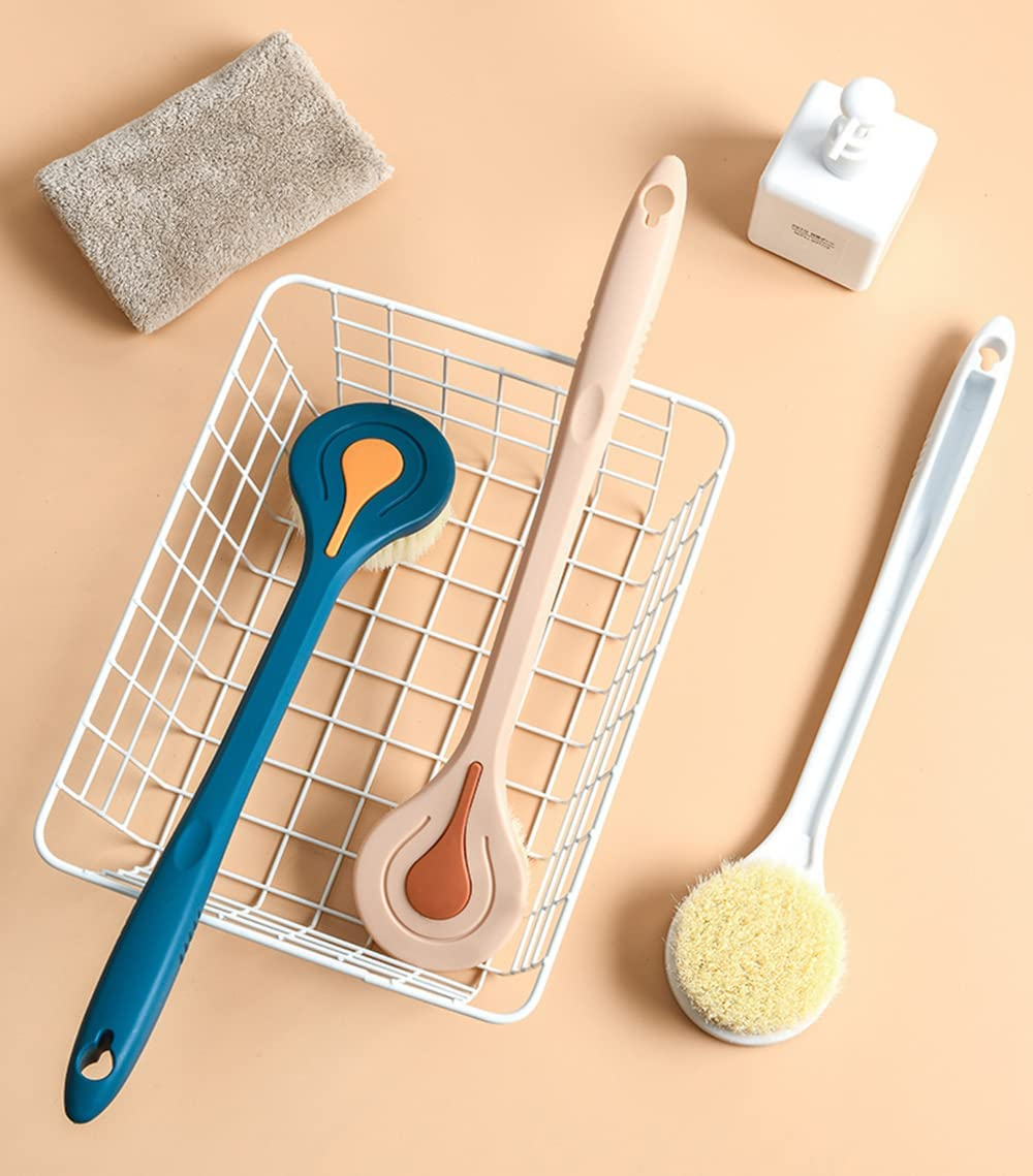 Back Scrubber with Soft Bristles Long Handle Shower Brush Bath Body