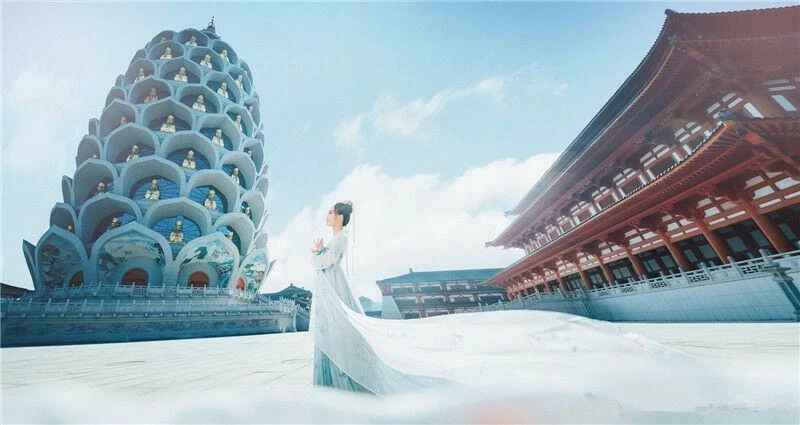 Vestido Falda Larga Tradicional China Antigua Dinastía Tang Han Juegos con disfraces Princesa  Foto 3 de 4