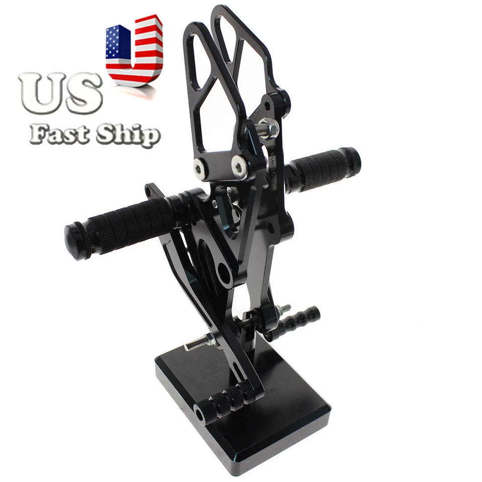 Juegos de estriberas traseras reposapiés para CBR600RR 2003 2004 2005 2006 CBR1000RR 2007 EE. UU. Foto 4 de 4