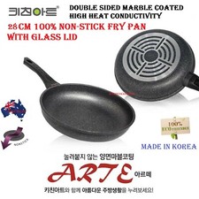 28 cm Kitchen Art Marble Stone Non Stick Coated  Frying Pan WITH FREE GLASS LID