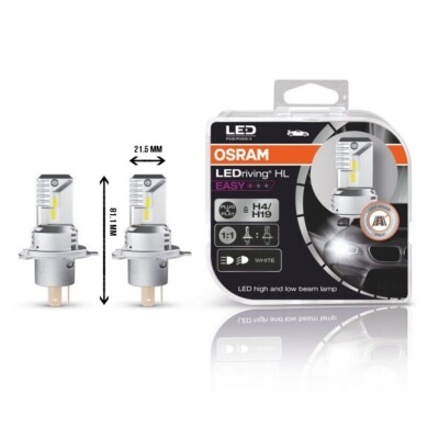 2x H4 / H19 OSRAM LEDriving HL EASY Leuchtmittel (Doppelpack) 1:1 Größenverhältnis zum Original