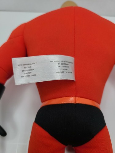 Disney Pixar Incredibles2 MR. INCREDIBLE Plush 14" vinyl head, hands and feet - Picture 5 of 6