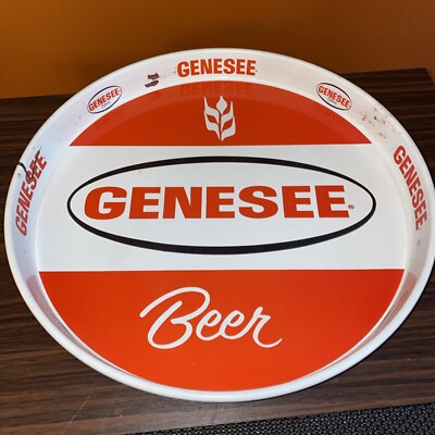 Genesee Beer Rochester, New York Vintage Metal Logo Beer Tray 12  Diameter