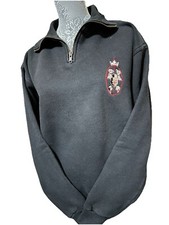 Disney 101 Dalmations Pullover 1/4 Zip Vntg Sweatshirt Fleece Bk Embroidered