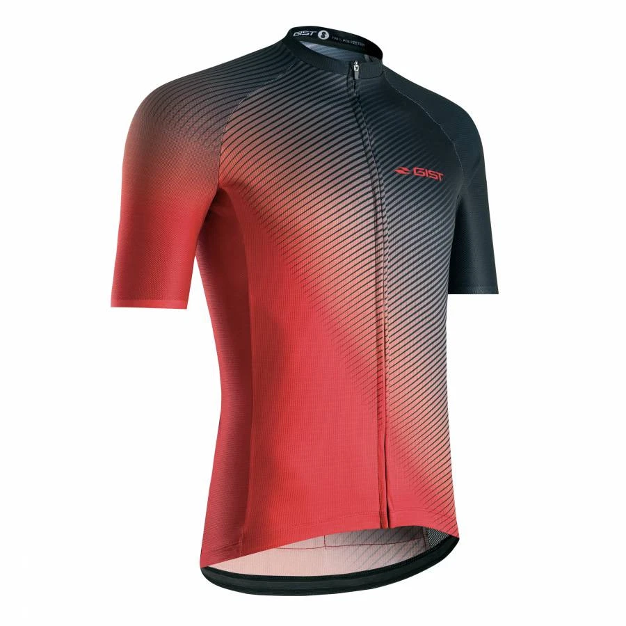 maillot cycliste zippé HOMME JN454 - rouge