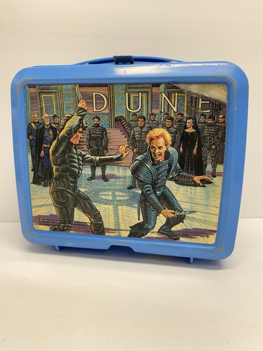 Aladdin Dune Blue Plastic Lunchbox 1984 Dino De Laurentiis Collectible