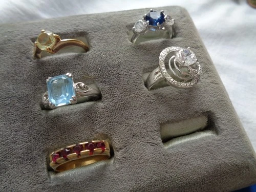 Vintage Costume Jewelry COCKTAIL Rings Lot of 5