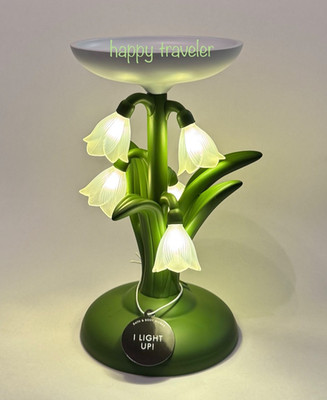 Bath & Body Works SNOWDROP DREAM Light Up Pedestal 3-Wick Candle Holder NEW