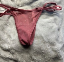 VICTORIA'S SECRET PINK SOFT BEGONIA Thong LARGE