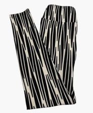 LuLaRoe Leggings OS One Neutral BLACK WHITE Stripe TIGER ZEBRA Halloween Animal
