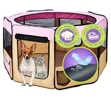 Dog Playpen Large 61"x61"x30" Pop Up Portable Playpen for Dogs and Cat, New