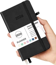 Pocket Planner 2026, Weekly Monthly Planners with Month Tabs for Purse, 3.5" x 6