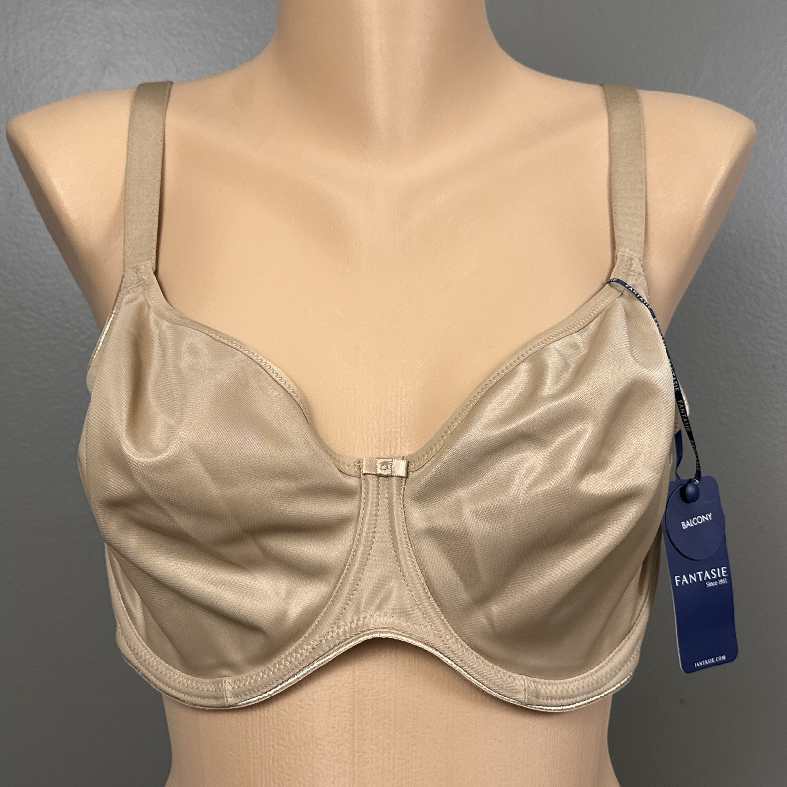New Fantasie 4520 Smoothing Balcony Unlined Underwire Bra US Size 38DD Beige image 2