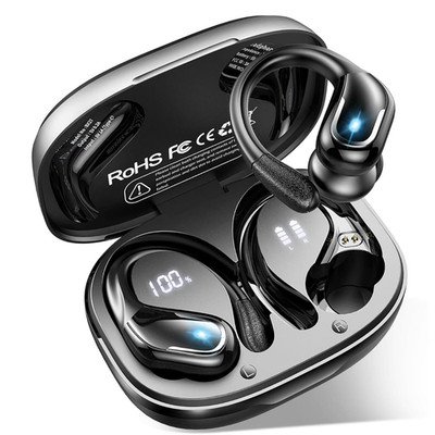Bluetooth Kopfhörer Sport 75Std Wasserdicht ENC Noise Cancelling