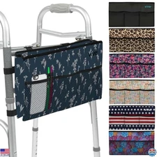 Vive Walker Bag - Water-Resistant Pouch for Seniors - Lightweight Walker Caddy