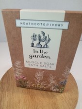 New Heathcote  Ivory In the Garden Muscle Soak Bath Salts,7.6oz
