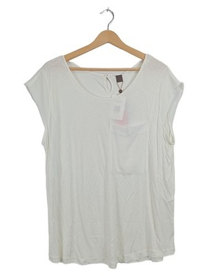 s.Oliver Selection Damen T-Shirt Top Gr. 44 Weiß Viskose Casual Blusenshirt
