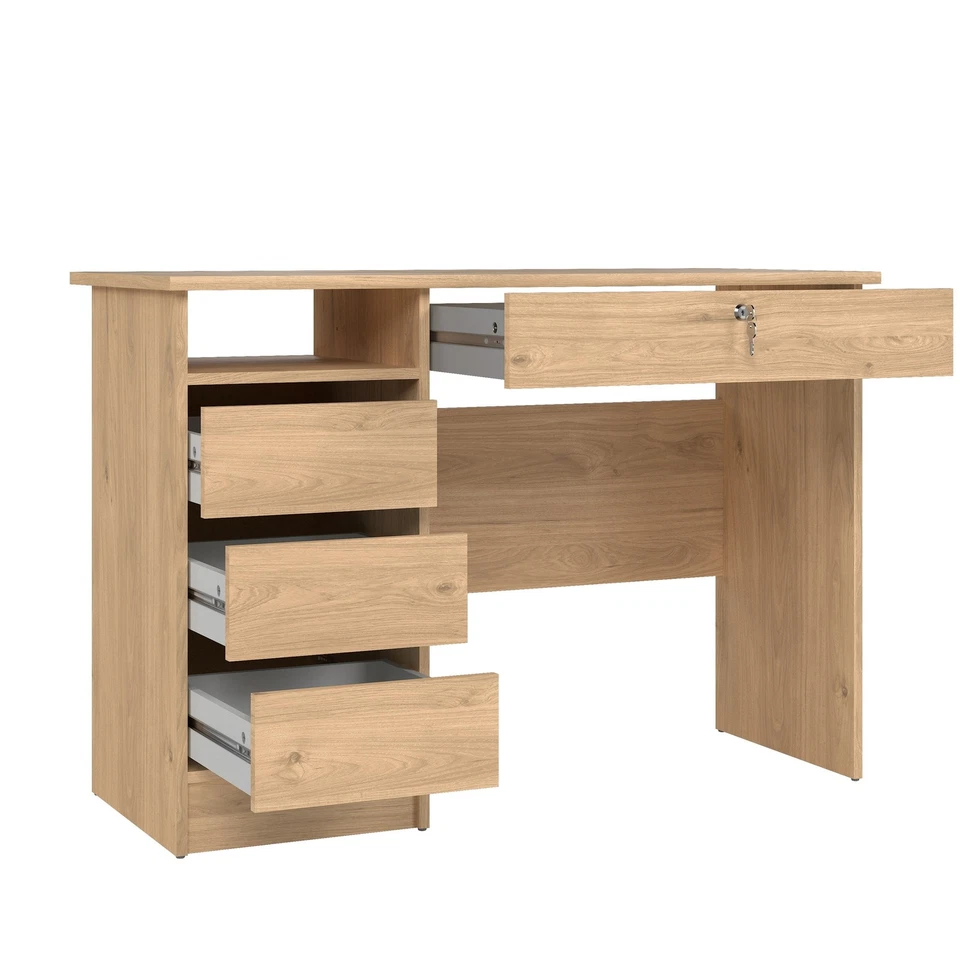 Escritorio de oficina en casa Wescot porche and den con 4 cajones y estante abierto Foto 4 de 4