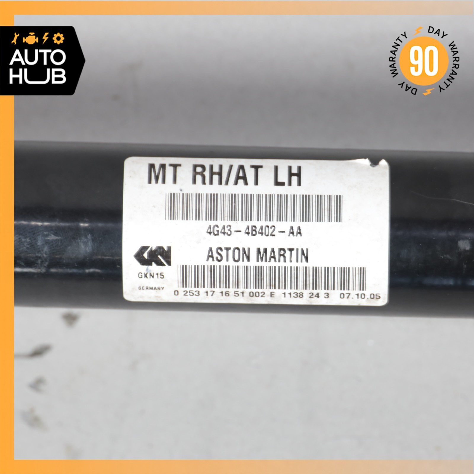 05-16 Aston Martin DB9 V8 Vantage Rear Right or Left Axle CV Half Shaft OEM 34k