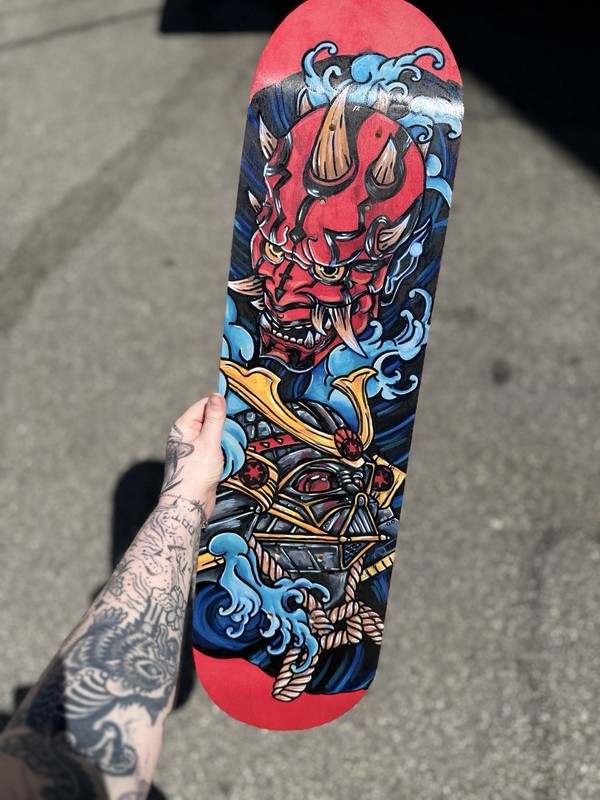 Star Wars, Vader, Maul Oni Demon Samurai Art Graphic Skateboard Deck Art Theme
