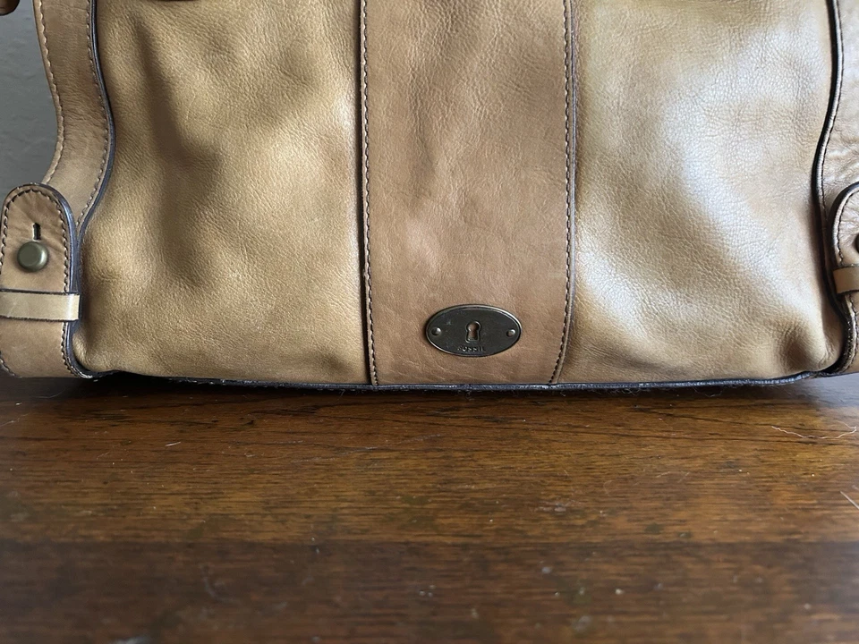 Bolso de Hombro FOSSIL Vintage Reedición Carmelo Tostado Cartera Mediano Grande Y2K Foto 2 de 4