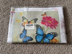 DIAMOND ART BUTTERFLIES FLOWERS #B11162 NEW IN PACKAGE