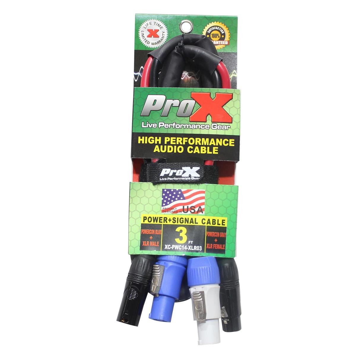 Высокопроизводительный аудиокабель ProX XC-PWC14-XLR03 3 PowerConXLR Link 5190₽