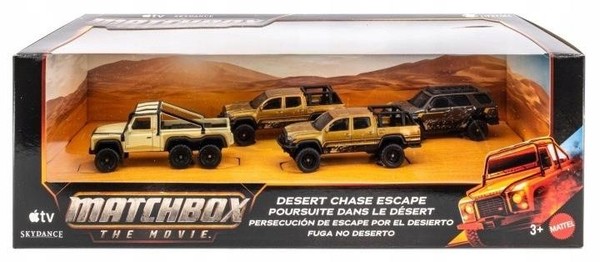 Matchbox THE Movie Desert Chase Escape 4-PACK JMB53 NEW Diecast Metal Model SET-image