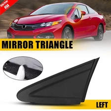 Left Fender Mirror Molding Triangle Trim Corner Cover For Honda Civic 2012-2015