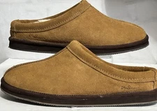 MyPillow MySlipper Men's Leather uppers Faux Fur lining size 9