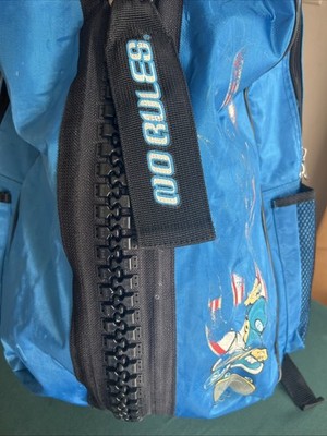 Vintage No Rules Blue Skateboard Backpack Large School Book Bag Y2K 1990s 2000s