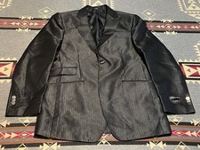Thierry Mugler Paris Super 160's Wool Pinstripe Blazer Mens 42 France