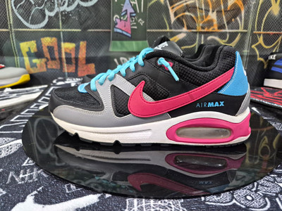 Nike Air Max Command Men's Leather Sneakers Black/Chlorine Blue 397690-010