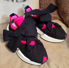 Zapatillas deportivas MM6 MAISON MARGIELA c.2019 con plataforma de neopreno rosa cinta/arco envolventes negras